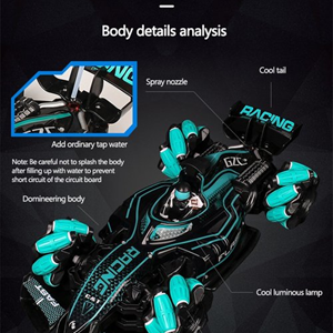 ماشین کنترلی RC مدل F1 طرح دودزا آبی remote control RC car model F1 shot 1:20 -اسباب بازی